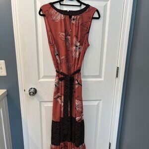 Women's Apt 9 Coral & Black Sleeveless Maxi Dress - Size XL